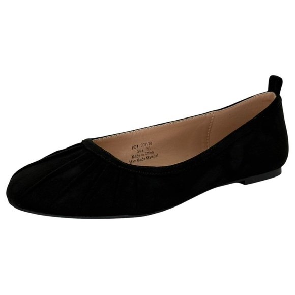 Journee Collection Tannya Black Microsuede Womens Flats Size 8.5M - Picture 2 of 10